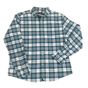 UNTUCKIt Men’s Green & White Plaid Lightweight Flannel - NWOT - Large